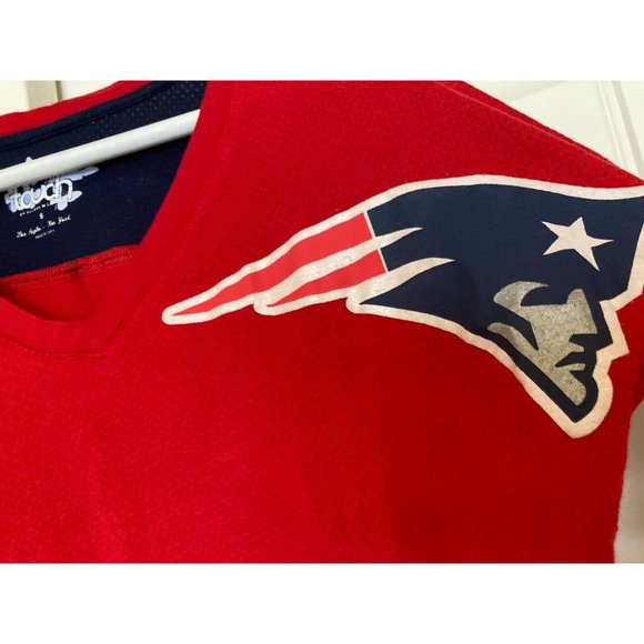 New England Patriot Top Women's Small Touch By Alyssa Milano Red and Blue Logo - Picture 2 of 3